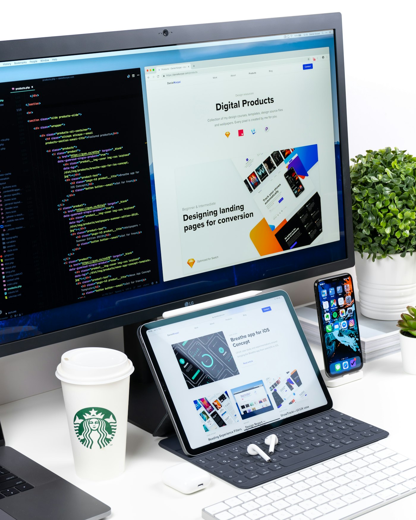 Landing page com visual moderno